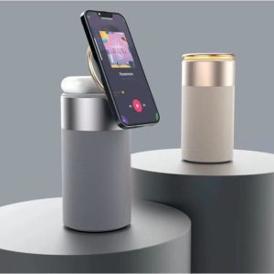 3in1 iPhone und Airpods Wireless Aufladegerät / Bluetooth Lautsprecher / LED Touch Lampe